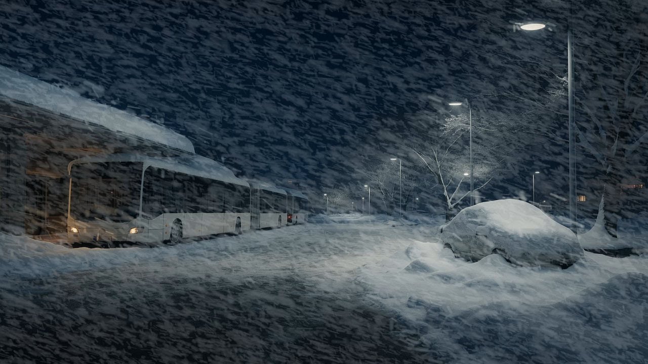 Winter Snowstorm Ambience | Blowing Snow and Wind Sounds for Sleep ...