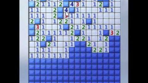Playing minesweeper intermediate difficulty without flags
