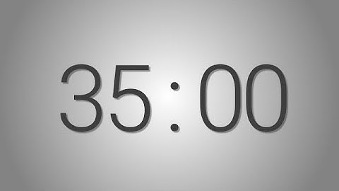 35 Minutes countdown Timer - Beep at the end | Simple Timer (thirty-five min)