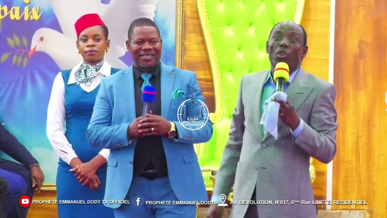 PROPHETE EMMANUEL DODY APRES KOPESA MOISE MATUTA MBONGO YA SALLE PONA CONCERT,  AKOMISI YE BAILLEUR