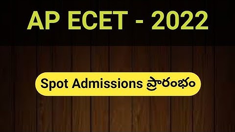 #AP ECET 2022 Spot Admissions #sampathinformation