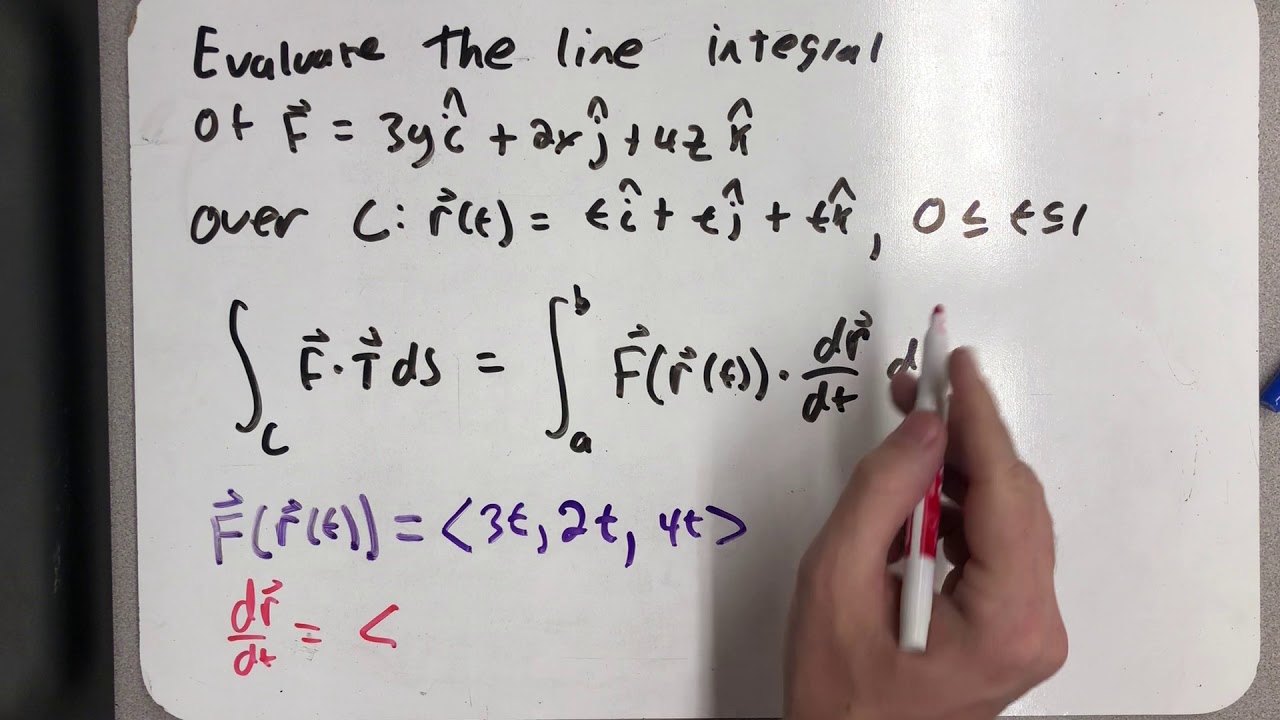 Evaluating a line integral of a vector field