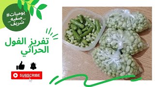 طريقة تفريز الفول الحراتي ( الفول الاخضر ) مع يوميات_صفيه_شريف green_beans (الحلقه 118)