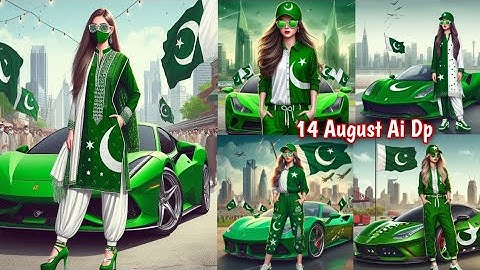 14 August girl Ai photo with Ferrari | Happy Independence Day Ai Photo Editing | Bing image creator