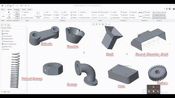 Creo Complete Course Part-1/Creo Software/Parametric/PTC/GOSFM/Creo Course/Extrude, Revolve, Draft..