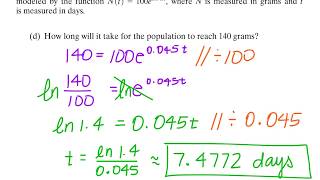 5.8 - Exponential Growth and Decay; Logistic Models
