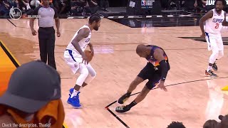 Paul George sends Chris Paul flying and drills a 3 😮 Suns vs Clippers Game 5