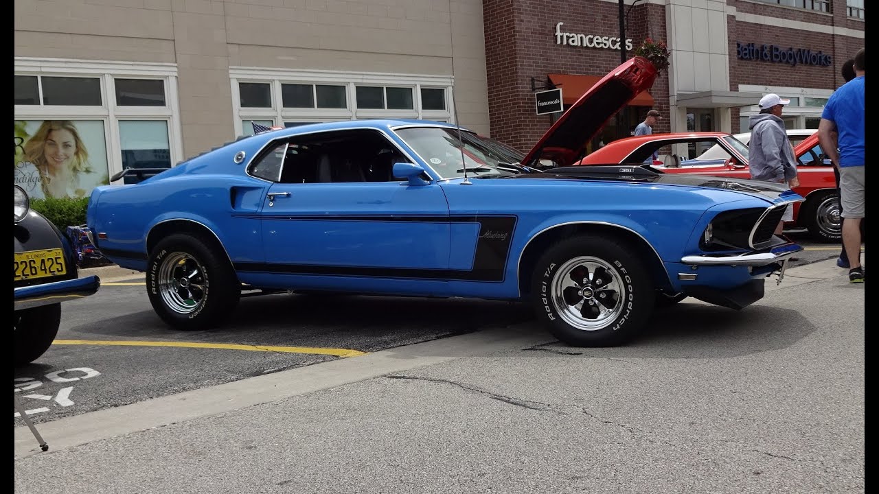 Blue 1969 Ford Mustang