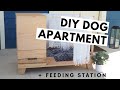 DIY MODERN DOG BED + bonus feeding station & storage