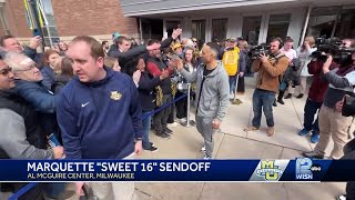 Marquette men's basketball fans gather for team's Sweet 16 send-off