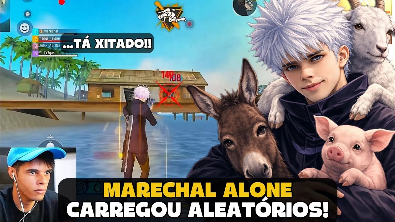 MARECHAL CARREGOU OS ALEATORIOS NA RANK E FEZ 28 KILL!! FREE FIRE - MARECHAL HIGHLIGHTS