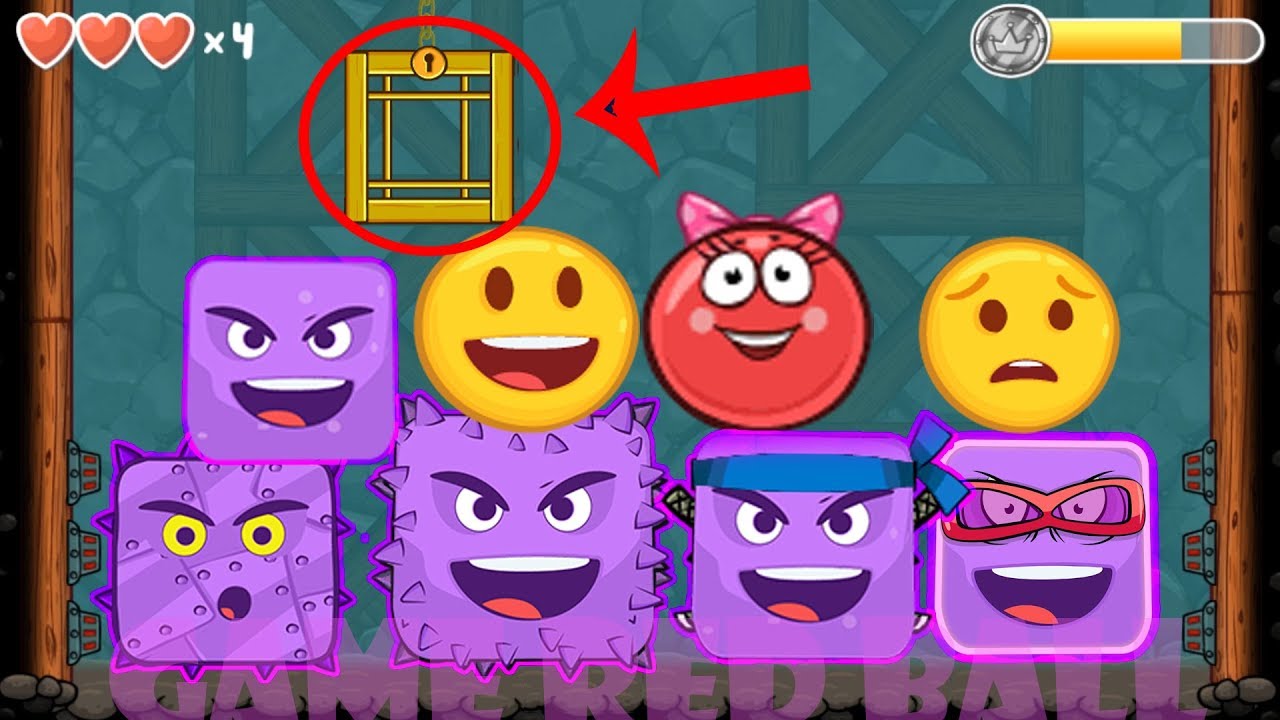 RED BALL 4 ALL 5 EMOJI BOSSES Fight Together with Smiley Ball