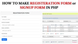 PHP में रजिस्ट्रेशन या साइनअप फॉर्म कैसे बनाएं | डेटाबेस में डेटा कैसे डालें screenshot 3