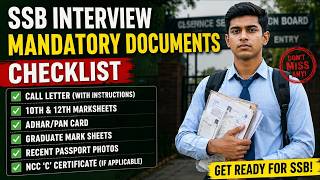 SSB Interview Mandatory Documents ✅ Complete Checklist (Don’t Miss Any Document)