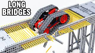 NEW Challenge 18 LEGO Cars on Long Dangerous Bridges? | Brick Sound