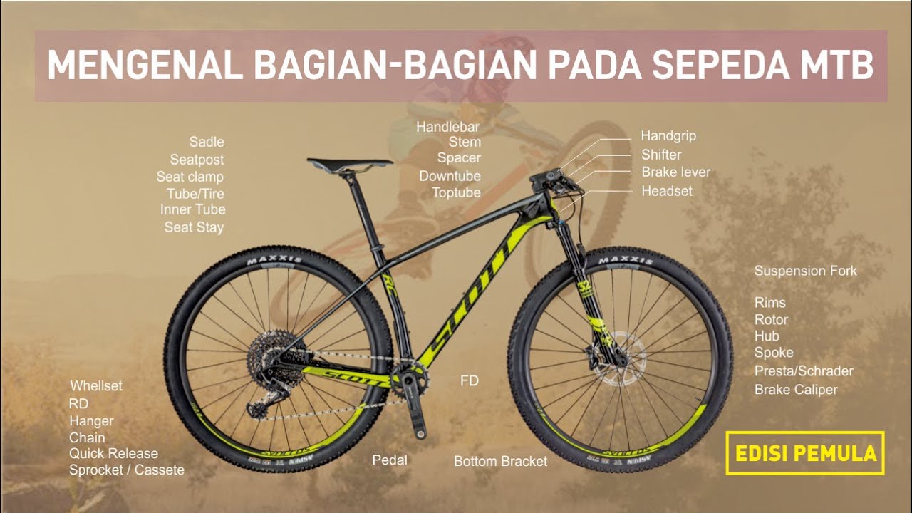 Nama nama komponen sepeda  MTB YouTube