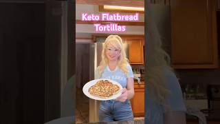 Keto-friendly / low carb Flatbread Tortillas Recipe with almond flour.