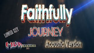 Faithfully Karaoke Acoustic Version | Journey | lower key