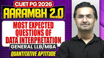 CUET PG 2026 General MBA &LLB |Most Expected Questions of Data Interpretation |Quantitative Aptitude