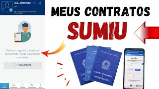 CONTRATOS DE TRABALHO SUMIU NA CARTEIRA DE TRABALHO DIGITAL