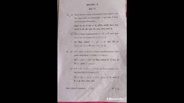 B.A. 6th_sem (pass course) 2024 Maths (Linear Algebra) Paper #MDU