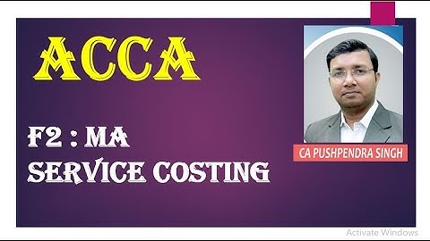 ACCA : MA : Chapter-10 : Service Costing - Part-1