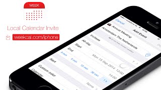 Week Calendar: Local Calendar Invite (iPhone & iPad) screenshot 1