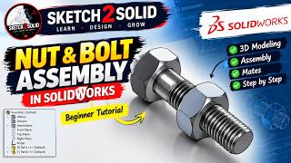 Full Nut and Bolt Assembly in SOLIDWORKS | 3D CAD Assembly Tutorial for Beginners News