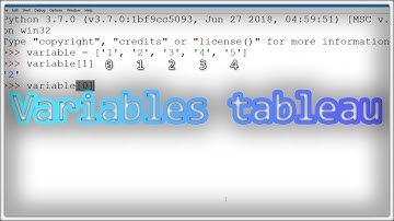 [Apprendre à programmer avec Python] Créer des variables tableau