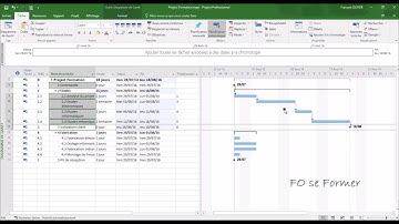 MS Project : création des liaisons de dépendances