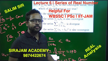 Lecture 6 | Series & Sequence in R | Analysis WBSLST | WBSSC 2021 | Math | Sunday 8.30pm | Salim Sir