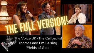 The Voice UK - Fields of Gold - Emilie Parry-Williams and Thomas Mottershead