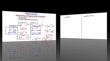 MathCamp321: Calculus - Integrating an Exponential Function (part 1) [5.4]