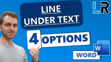 4 WAYS to Draw a Line Under Text in Word