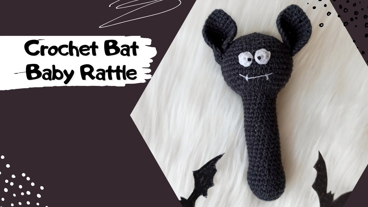 Crochet bat baby rattle. Assembling process. - YouTube