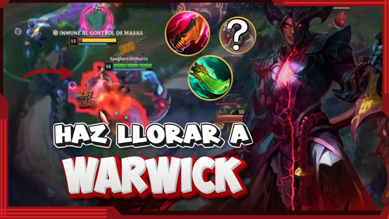 😱 ¡DESTROZA a *WARWICK JUNGLA* con *KAYN ROJO*  y 💀 *LA BUILD DE LA MUERTE* 💀