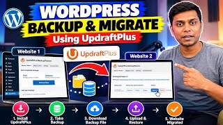 How to Backup & Migrate WordPress Website Using UpdraftPlus | Hindi Tutorial