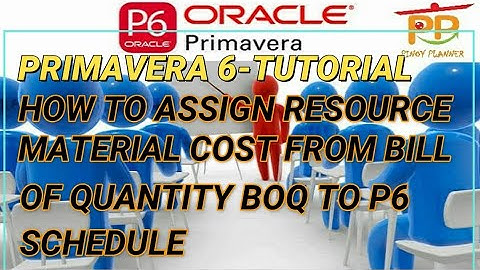 Primavera 6 Tutorial-How to Assign Resource Material Cost from Bill of Quantity BOQ to P6 Schedule