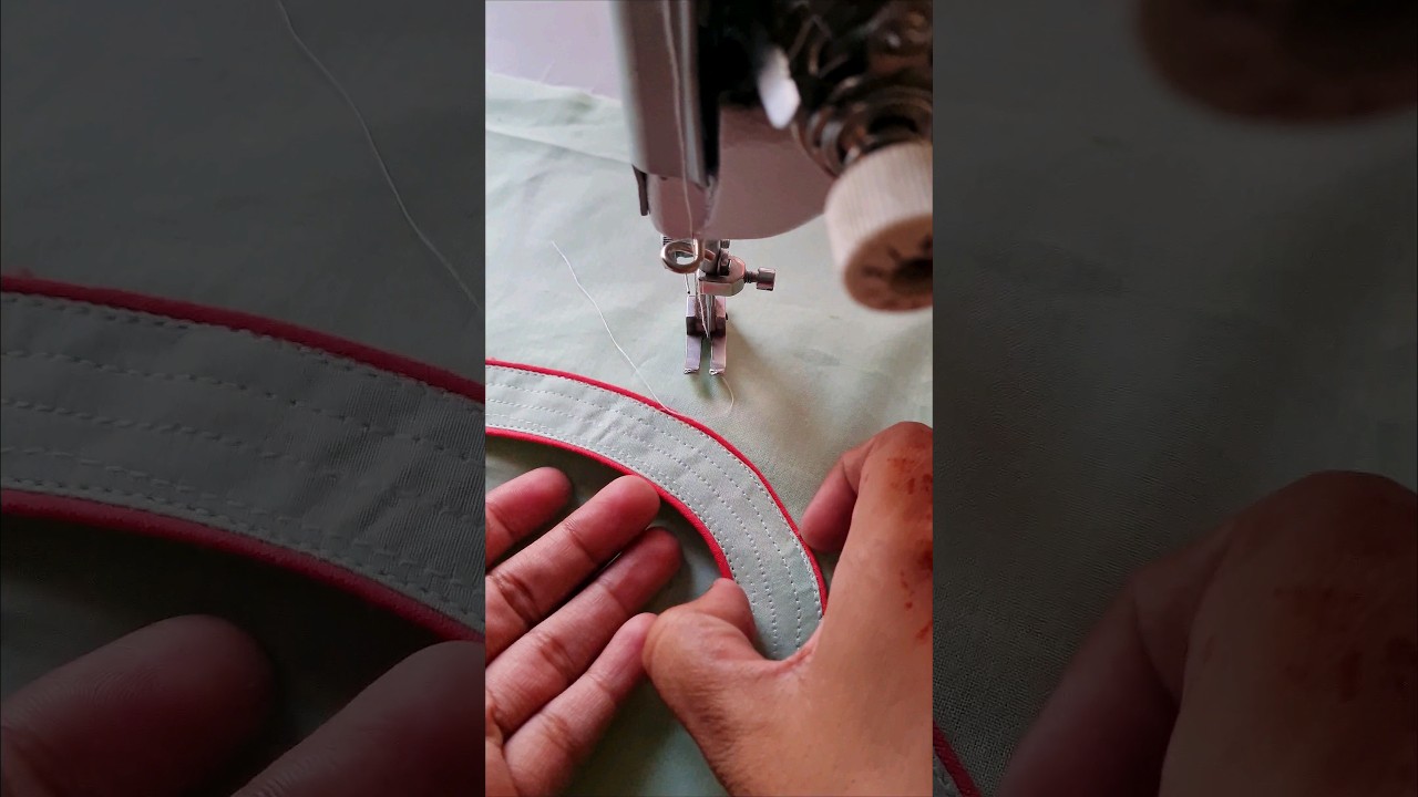 Sewing Tips And Tricks For Making A Kurti Pocket With Orange Piping | Jass Designer 