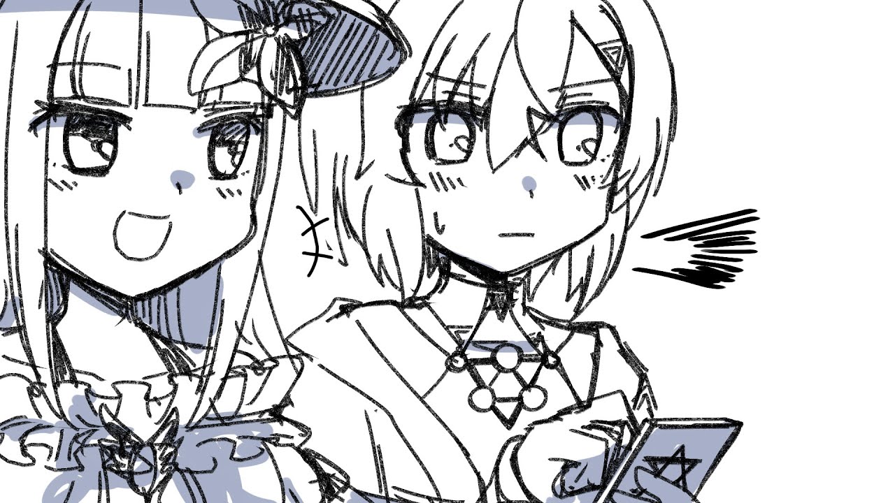 【さんばか紙芝居　第二話】戌亥がピト…ってする話【手描きにじさんじ　漫画　にじさんじ　切り抜き　さんばか　リゼ　アンジュ　戌亥】