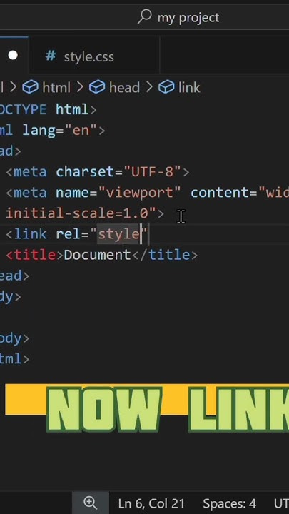 how to link css to html - YouTube image.