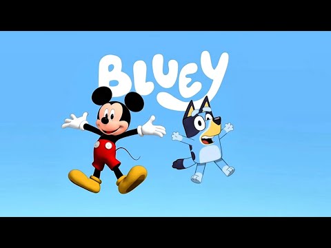 Mickey Mouse x Bluey Crossover ❤️ 🩵 