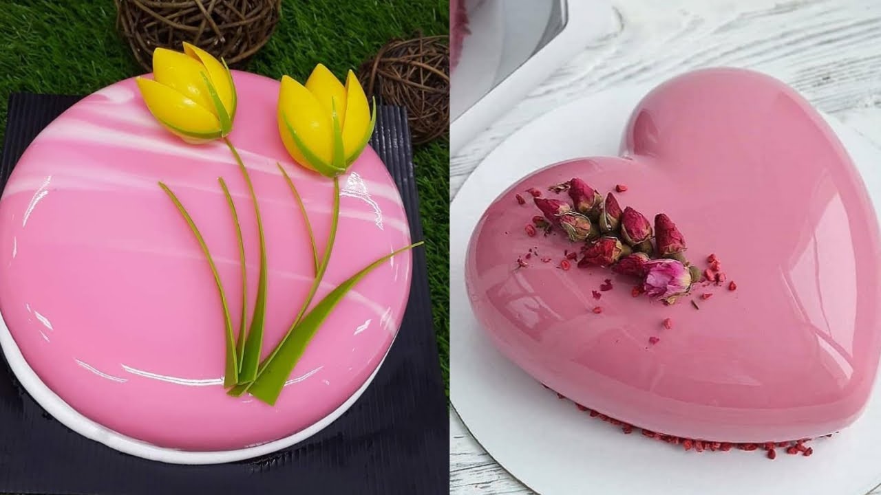 MOST SATISFYING MIRROR GLAZE CAKE DECORATING COMPILATION AMAZING CAKE