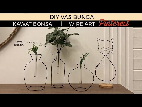 [ENG SUB] DIY vas bunga minimalis easthetic dari kawat | Wire Art | DIY wire vase | DIY Home Decor