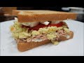 Scramble tuna toast     