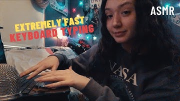 ASMR Extremely Fast Aggressive Keyboard Typing (With Tapping, Whispering & Finger Fluttering)