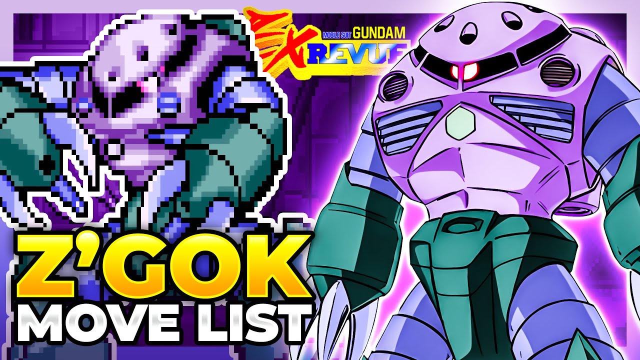 Z'GOK MOVE LIST - Mobile Suit Gundam: Ex Revue (Arcade 1995) - YouTube