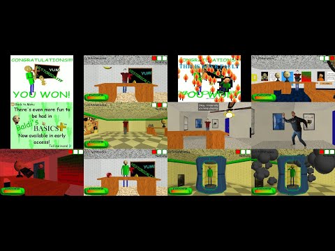 Видео: ВСЕ КОНЦОВКИ ИГРЫ BALDI'S BASICS CLASSIC REMASTERED