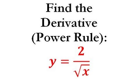 Power Rule of Derivatives (Calculus) - Worked Example #4