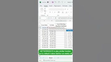 Calculate Working Days in a month | NETWORKDAYS Function| Excel_andPowerBI | #shorts  #excellife
